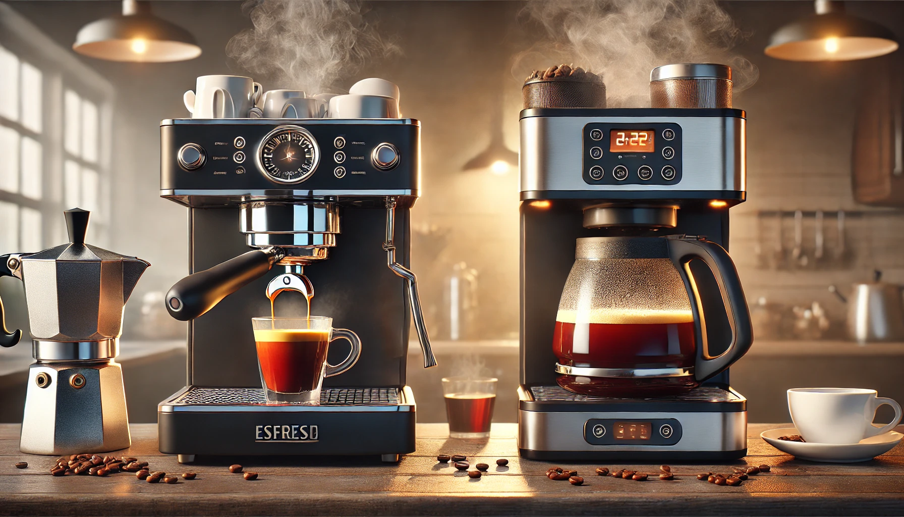 Espresso Machines vs Coffee Makers